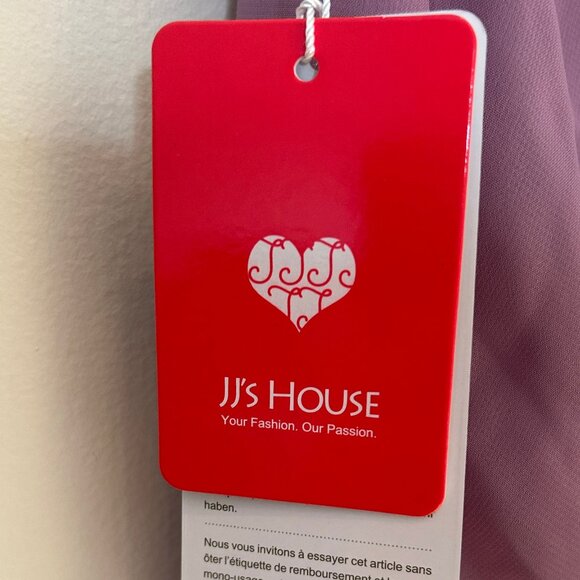 NWT JJs House A-line One Shoulder Floor-Length Lavender Chiffon Dress sz 6 - Picture 10 of 16